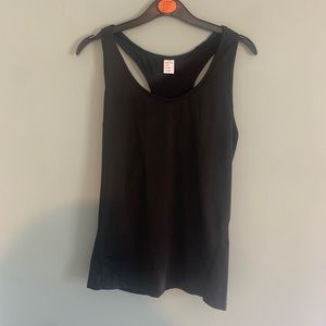 Black razor back workout tank